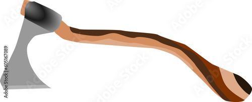illustration and clip art of an axe isolated on white.