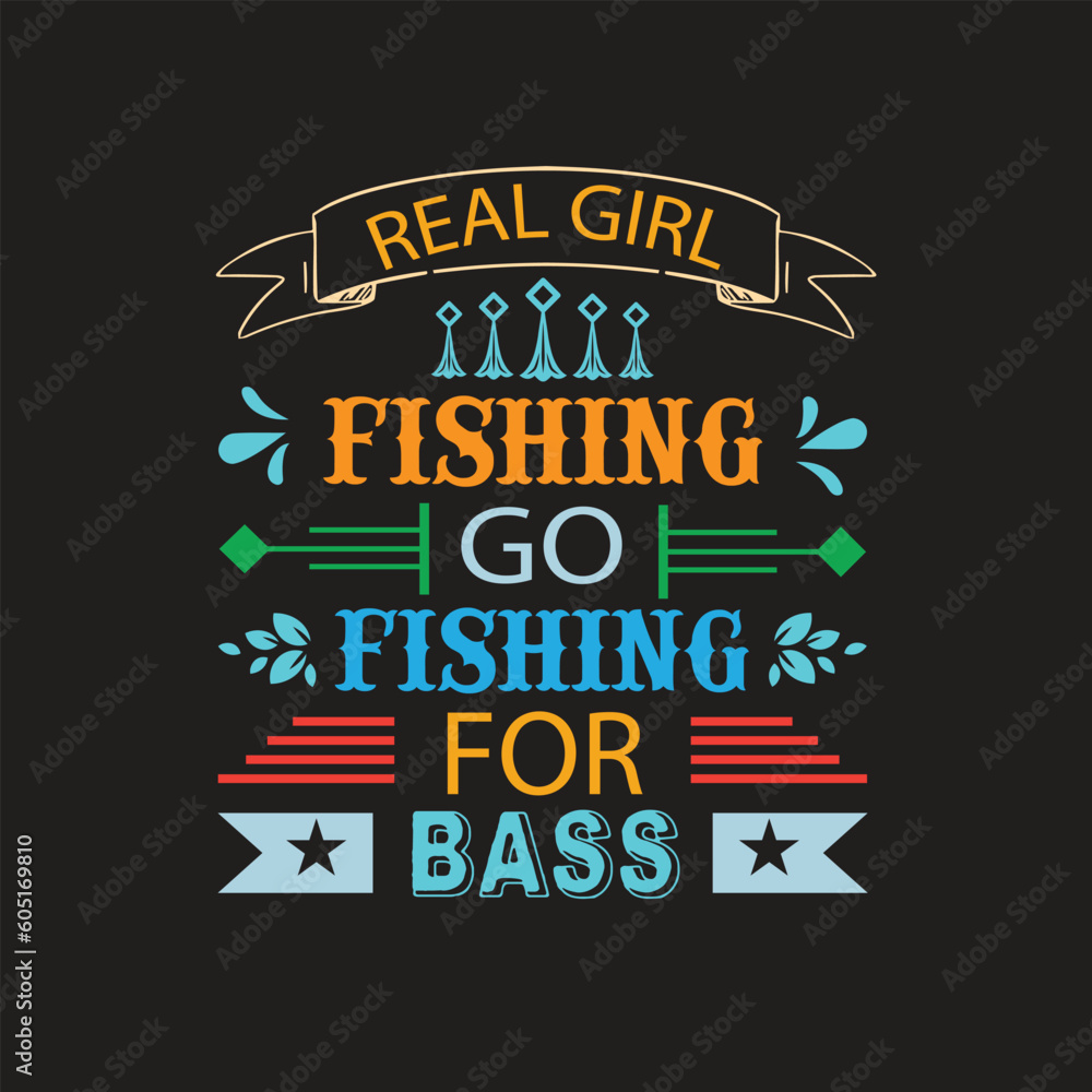 Obraz premium Fishing T-shirt Design vector