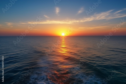 Beautiful sunrise over the sea © alisaaa