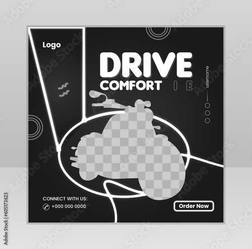   Motorcycle/Bike sale Social media and Bike riding , service  template design
