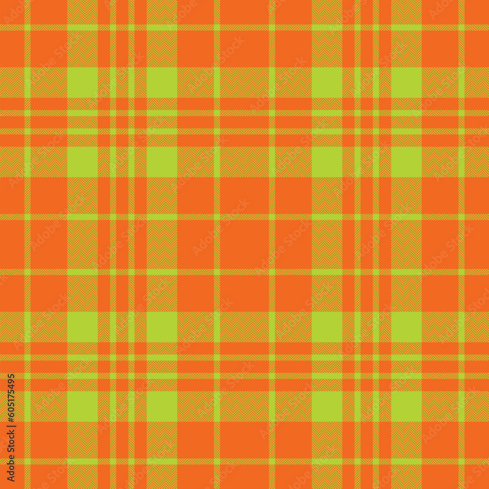 Plaid seamless pattern in orange. Check fabric texture. Vector textile print. Plaid seamless pattern in orange. Check fabric texture. Vector textile print.