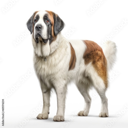 dog, pet, animal, Saint Bernard, puppy, white, cute, terrier, isolated, studio, portrait, jack, mammal, canine, breed, russell, small, brown, domestic, jack russell terrier, white background, young, f photo