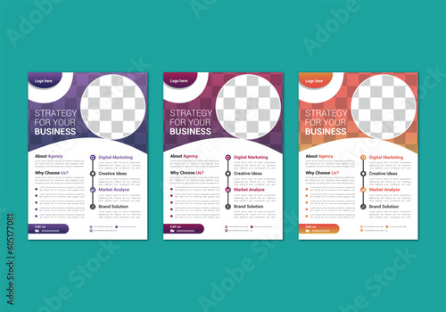 modern trend professional business flyer design corporate vector file print layout editable 