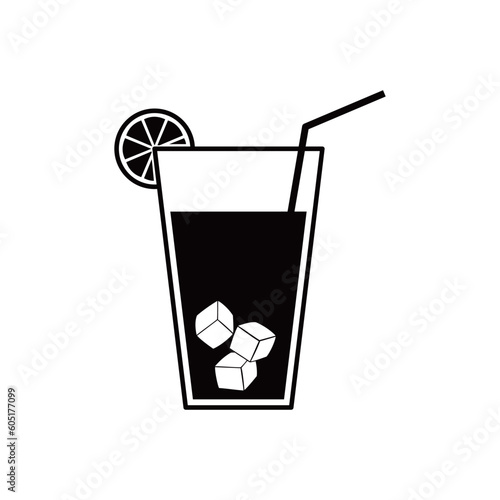 ice drink icon design. fresh juice sign and symbol. 