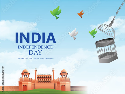 background for 15 August India vector illustration of happy independence day