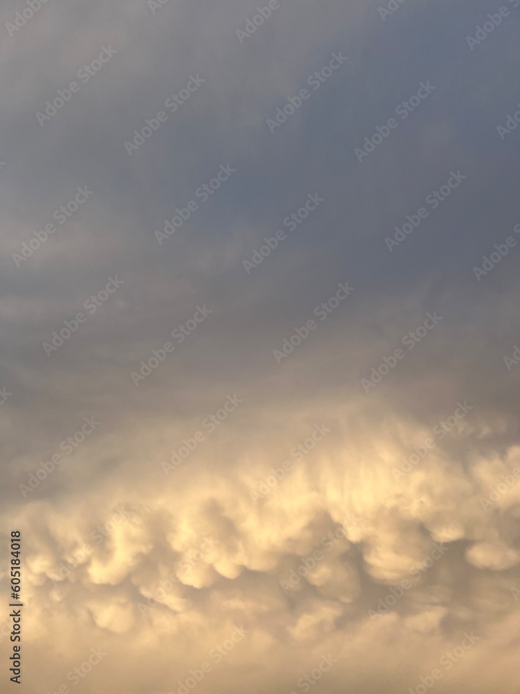 Cloudy sky background, heavens background, unusual fluffy clouds