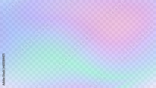 Modern blurred gradient background in trendy retro 90s, 00s style. Y2K aesthetic. Rainbow light prism effect. Hologram reflection. Poster template for social media posts, sales promotion.