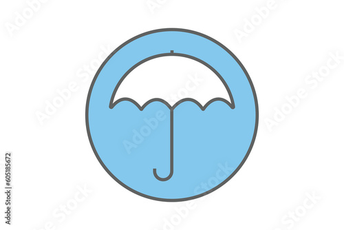 Umbrella icon symbol. insurance symbol, protection. Two tone icon style design. Simple vector design editable. EPS 10 and SVG files