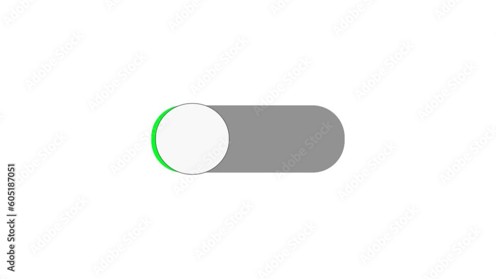 animated on off button with green sign when on and gray when off animated on off button with green sign when on and gray when off