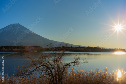 田貫湖からの初日の出と富士山 photo