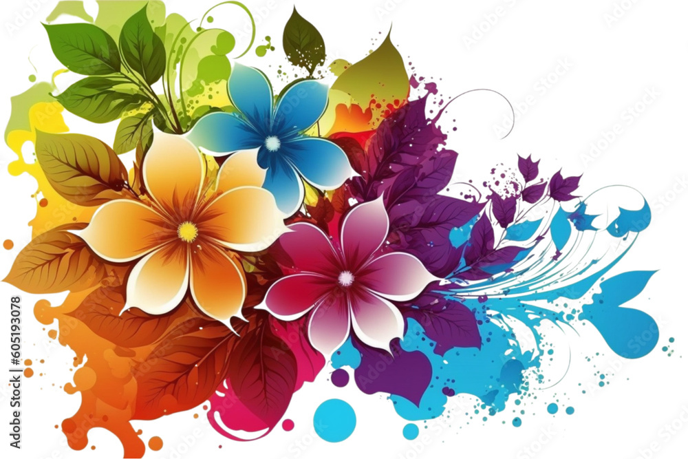 abstract floral background. ai