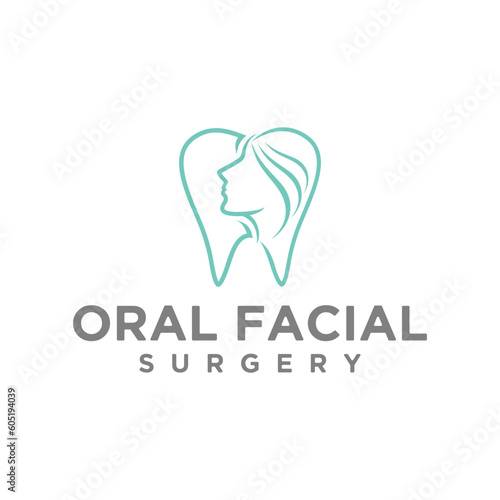 Oral Facial logo design, dentist dental tooth teeth logo template designs