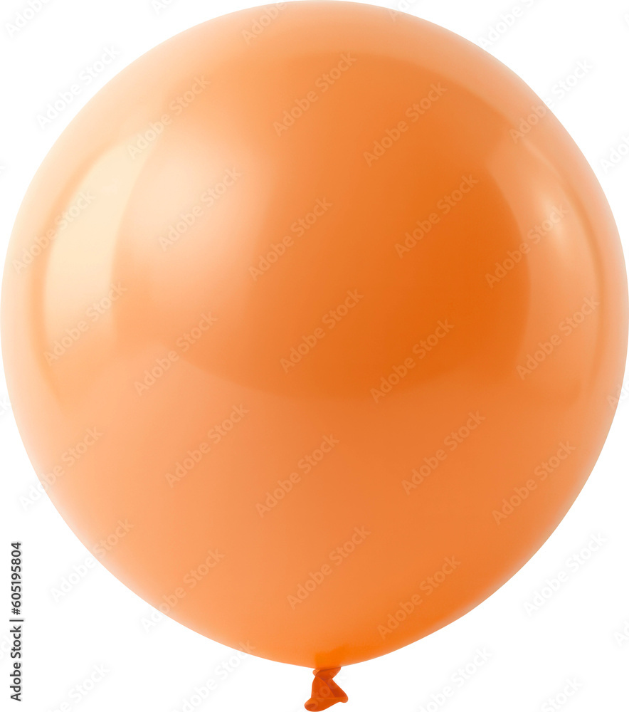 Orange balloon isolated.