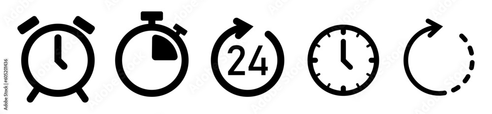 time icon time left alarm clock and open 24 our icon pack time icon time left alarm clock and open 24 our icon pack
