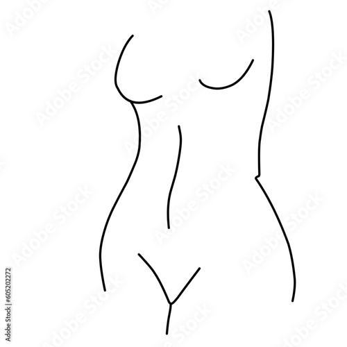 Female Body Sexy Aesthetic Line Art
