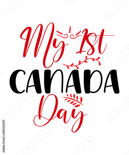 My 1st Canada Day Svg, Canada Svg, Baby Canada Day Svg, Maple Leaf, Canada Flag Shirt, My First Canada Day Shirt, Dxf, Svg Files For Cricut,true north strong and free svg, canadian girl svg, canada da