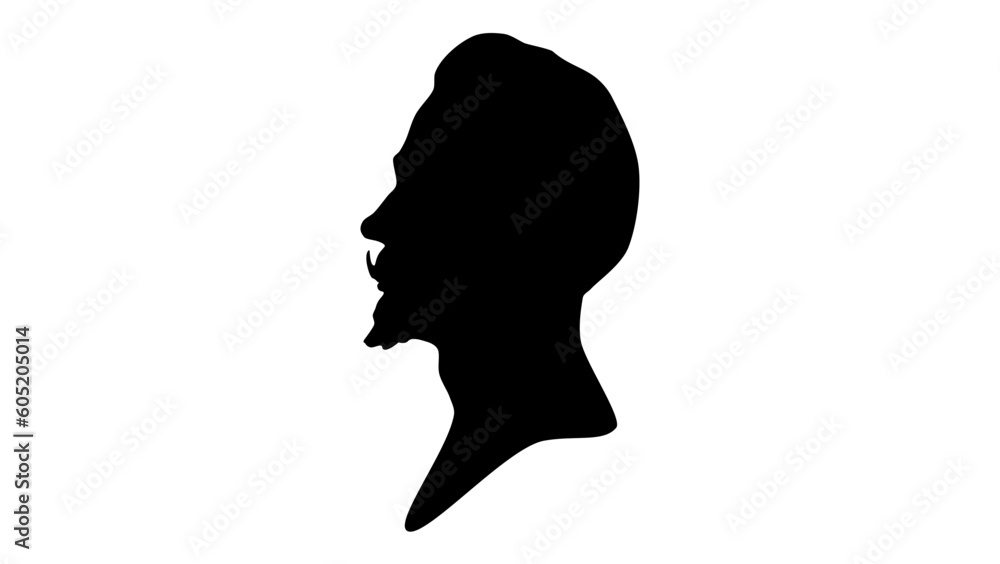 Alexander Scriabin silhouette