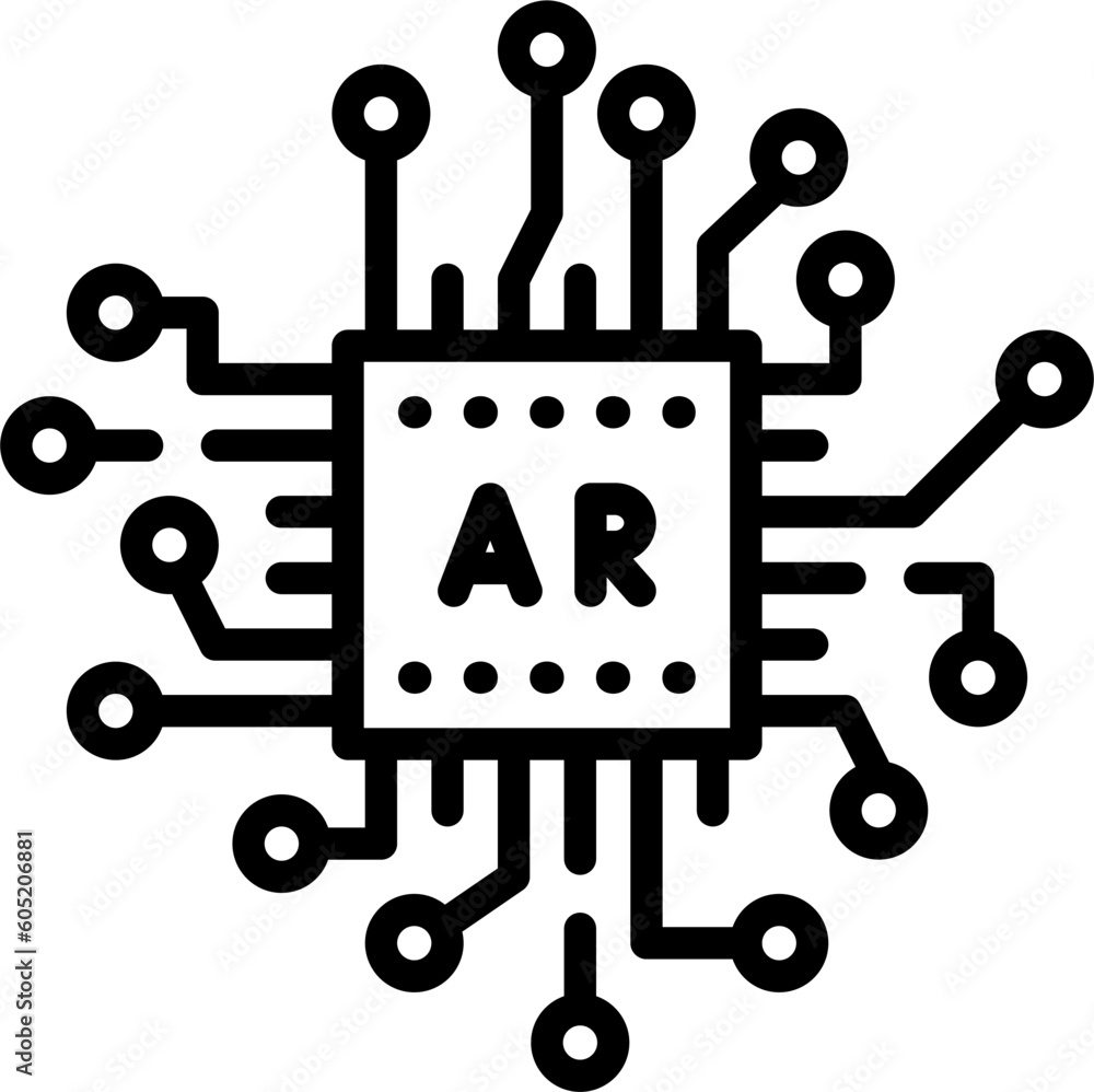 microchip icon with black color microchip icon with black color