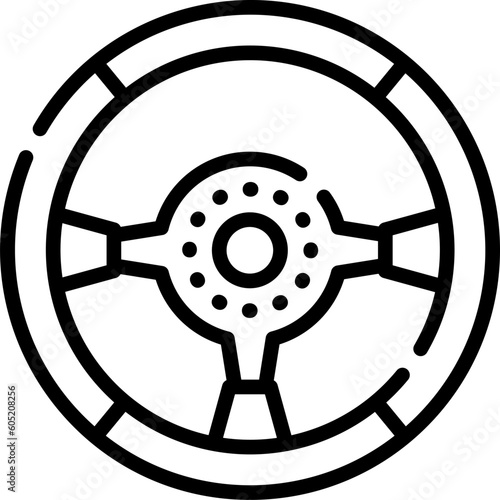 car steering wheel icon with black color