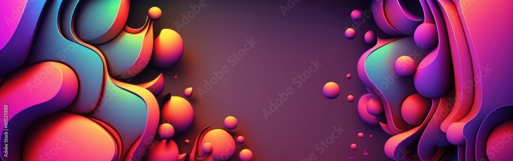 Bright 3D Background, Generative AI Bright 3D Background, Generative AI