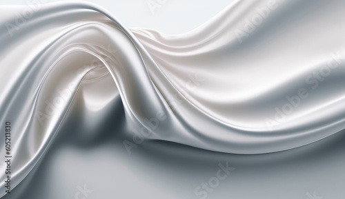 White Silk Background, Generative AI