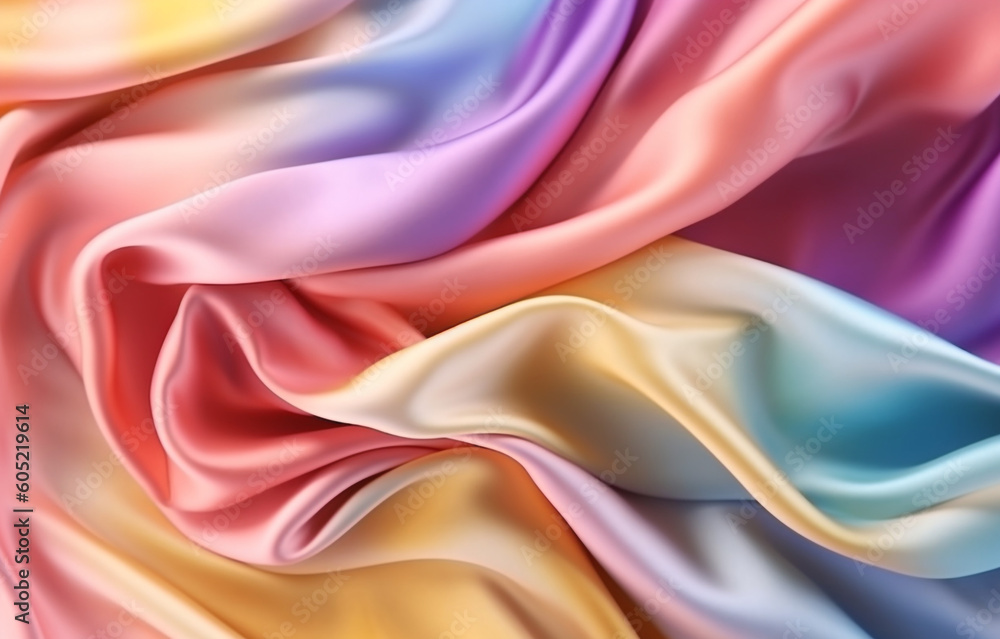 Obraz premium Abstract silk background made with AI generative technology 