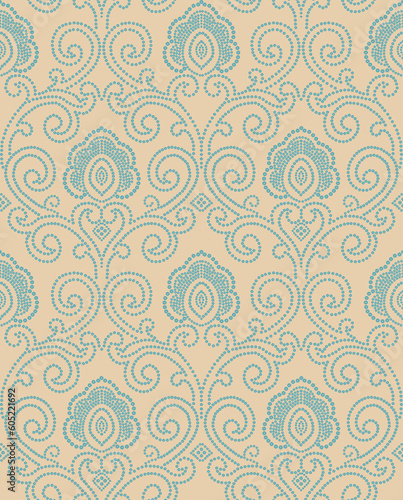 Seamless Textile Rotary Print Design
