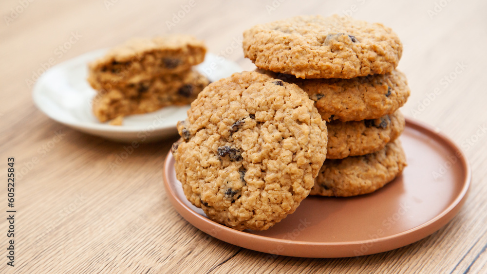 Fresh baked oatmeal and raisin soft cookie Fresh baked oatmeal and raisin soft cookie