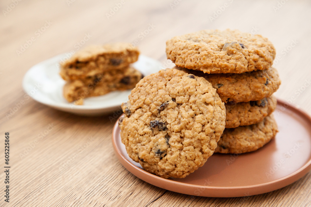 Fresh baked oatmeal and raisin soft cookie Fresh baked oatmeal and raisin soft cookie