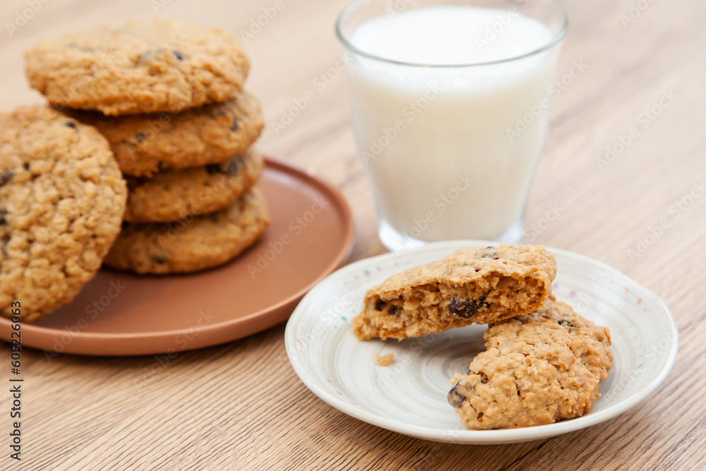 Fresh baked oatmeal and raisin soft cookie Fresh baked oatmeal and raisin soft cookie