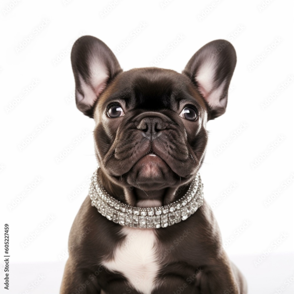 Frenchie isolated on a white background