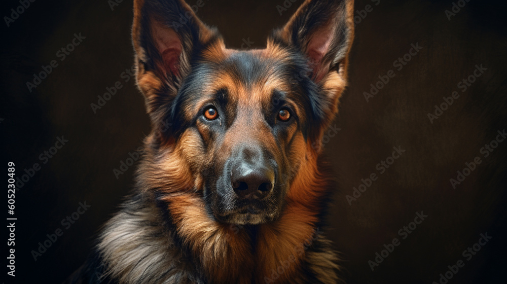 A german shepherd dog in a forest A german shepherd dog in a forest