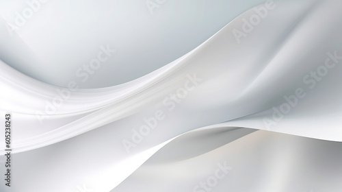Abstract soft shiny white gray wavy line background graphic design. Modern blurred light curved lines banner template
