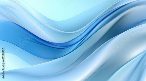Abstract soft shiny blue wavy line background graphic design. Modern blurred light curved lines banner template