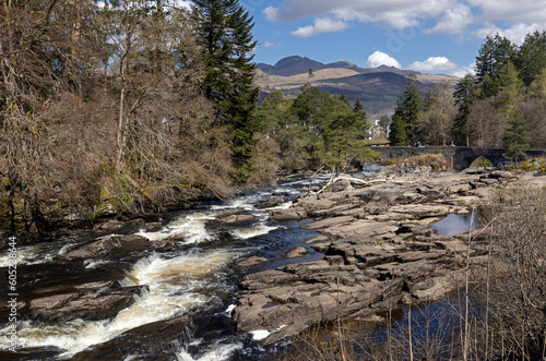 Falls of Dochart. Scotland. Waterfall.  photo