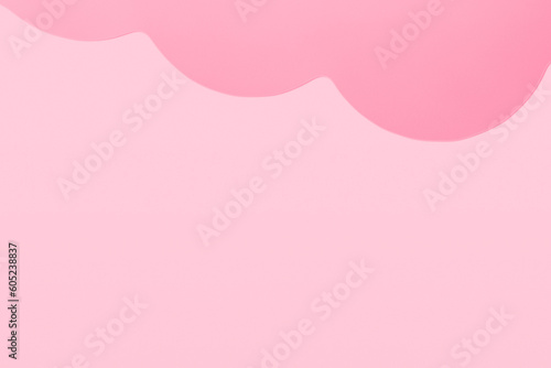 Paper pink background with shaped elements. © MM
