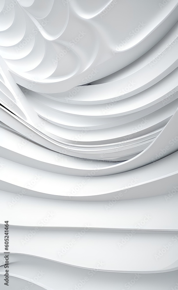 Obraz premium Silver gray colored wavy 3d lines background.