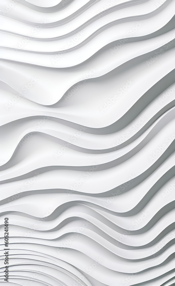 Obraz premium Silver gray colored wavy 3d lines background.