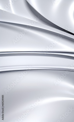 Silver gray colored wavy 3d lines background.