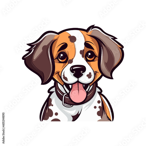 Cute Cartoon Dog Vector Illustration © fledermausstudio