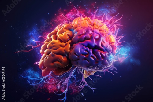 a three-dimensional digital rendering of a human brain