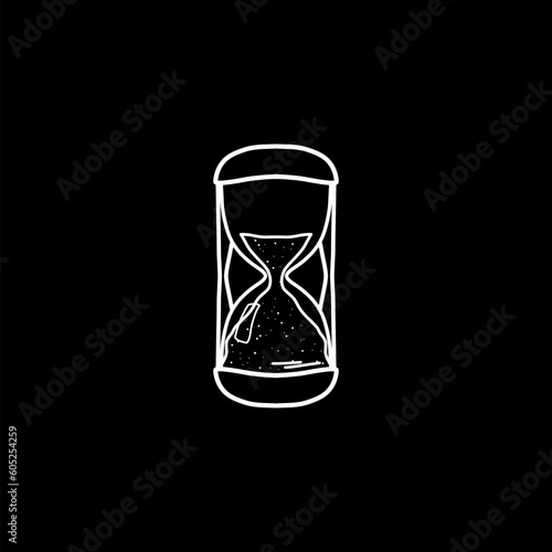  Sendhour glass icon isolated on black background
