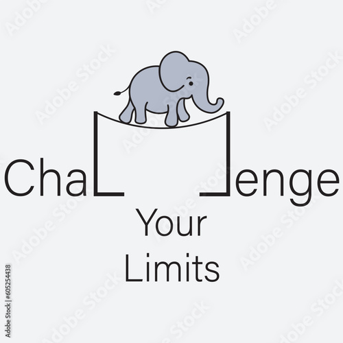 CHALLENGE YOUR LIMITS vector illustration graphic