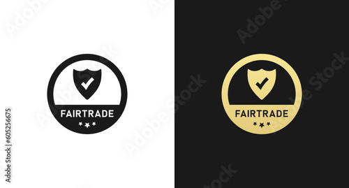Fairtrade mark or Fairtrade icon vector isolated in flat style. Simple Fairtrade mark for product packaging design element. Best Fairtrade icon for packaging design element. photo