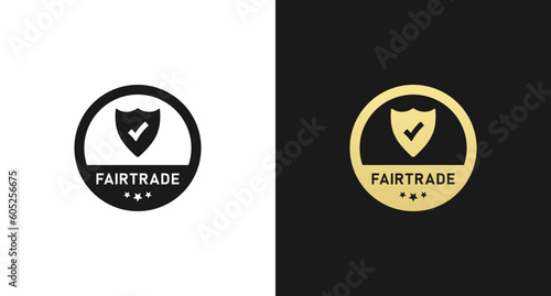 Fairtrade mark or Fairtrade icon vector isolated in flat style. Simple Fairtrade mark for product packaging design element. Best Fairtrade icon for packaging design element.