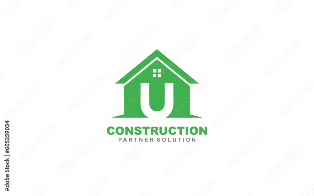 U Letter Real estate logo template U Letter Real estate logo template