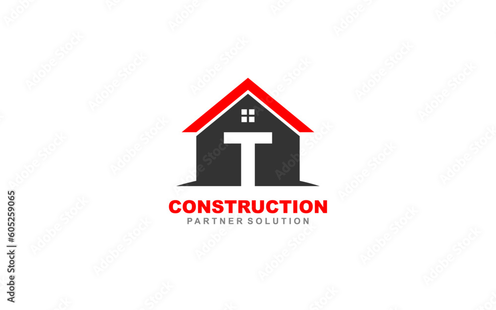 T Letter Real estate logo template T Letter Real estate logo template