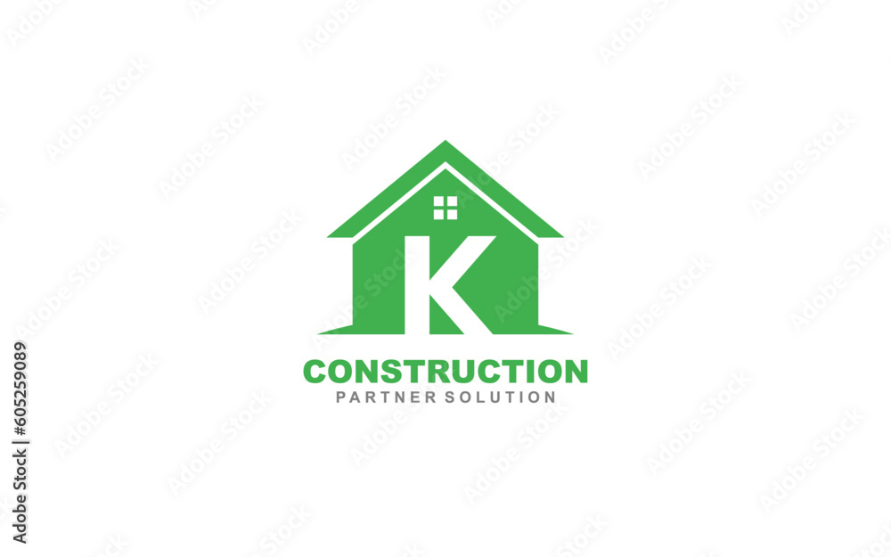 K Letter Real estate logo template K Letter Real estate logo template