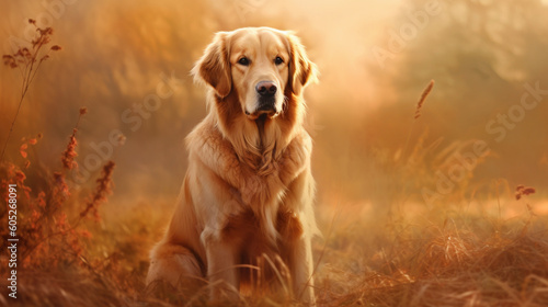 A golden retriever dog