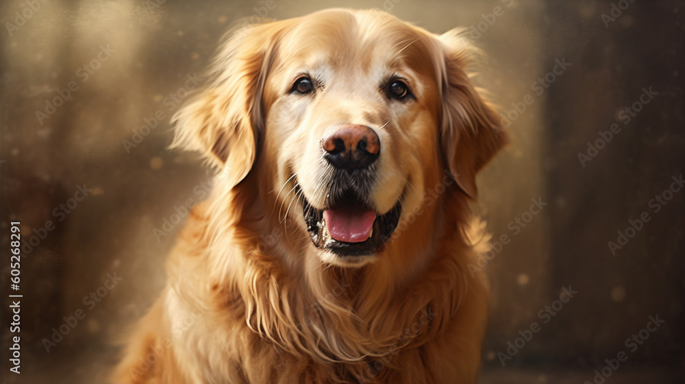 A golden retriever dog